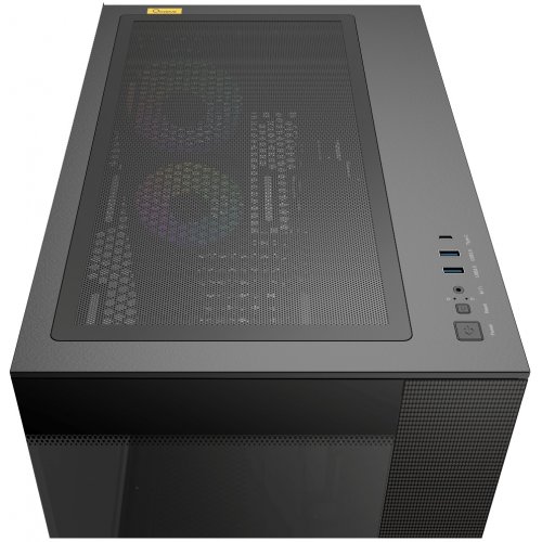Корпус Ocypus Delta C74 Tempered Glass без БЖ (DELTA-C74-BKD200XX-GL) Black купити в Україні: Київ, Львів, Хмельницький, Тернопіль, Івано-Франківськ | Перевірка сумісності, низька ціна, відгуки, характеристики від TELEMART фото