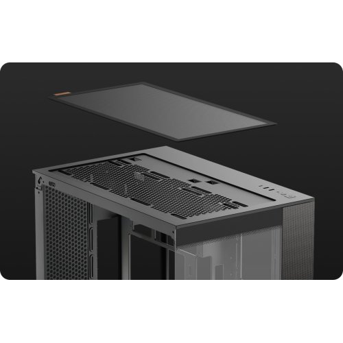 Корпус Ocypus Delta C74 Tempered Glass без БЖ (DELTA-C74-BKD200XX-GL) Black купити в Україні: Київ, Львів, Хмельницький, Тернопіль, Івано-Франківськ | Перевірка сумісності, низька ціна, відгуки, характеристики від TELEMART фото