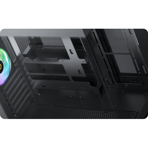 Корпус Ocypus Delta C74 Tempered Glass без БЖ (DELTA-C74-BKD200XX-GL) Black купити в Україні: Київ, Львів, Хмельницький, Тернопіль, Івано-Франківськ | Перевірка сумісності, низька ціна, відгуки, характеристики від TELEMART фото