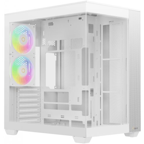 Корпус Ocypus Delta C74 Tempered Glass без БЖ (DELTA-C74-WHD200XX-GL) White купити в Україні: Київ, Львів, Хмельницький, Тернопіль, Івано-Франківськ | Перевірка сумісності, низька ціна, відгуки, характеристики від TELEMART фото