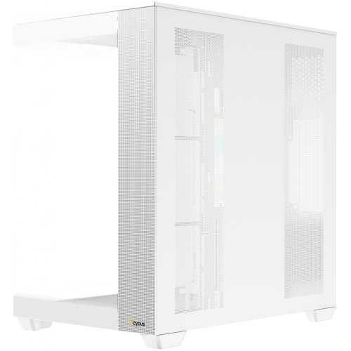 Корпус Ocypus Delta C74 Tempered Glass без БЖ (DELTA-C74-WHD200XX-GL) White купити в Україні: Київ, Львів, Хмельницький, Тернопіль, Івано-Франківськ | Перевірка сумісності, низька ціна, відгуки, характеристики від TELEMART фото