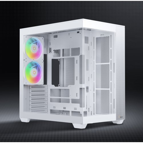 Корпус Ocypus Delta C74 Tempered Glass без БЖ (DELTA-C74-WHD200XX-GL) White купити в Україні: Київ, Львів, Хмельницький, Тернопіль, Івано-Франківськ | Перевірка сумісності, низька ціна, відгуки, характеристики від TELEMART фото