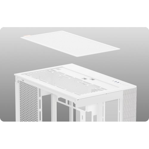 Корпус Ocypus Delta C74 Tempered Glass без БЖ (DELTA-C74-WHD200XX-GL) White купити в Україні: Київ, Львів, Хмельницький, Тернопіль, Івано-Франківськ | Перевірка сумісності, низька ціна, відгуки, характеристики від TELEMART фото