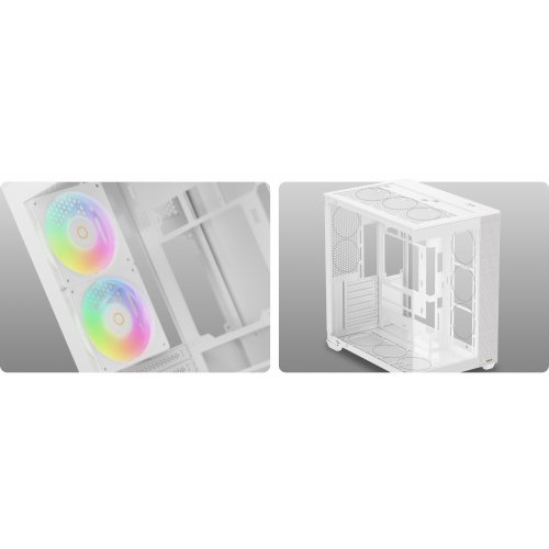 Корпус Ocypus Delta C74 Tempered Glass без БЖ (DELTA-C74-WHD200XX-GL) White купити в Україні: Київ, Львів, Хмельницький, Тернопіль, Івано-Франківськ | Перевірка сумісності, низька ціна, відгуки, характеристики від TELEMART фото