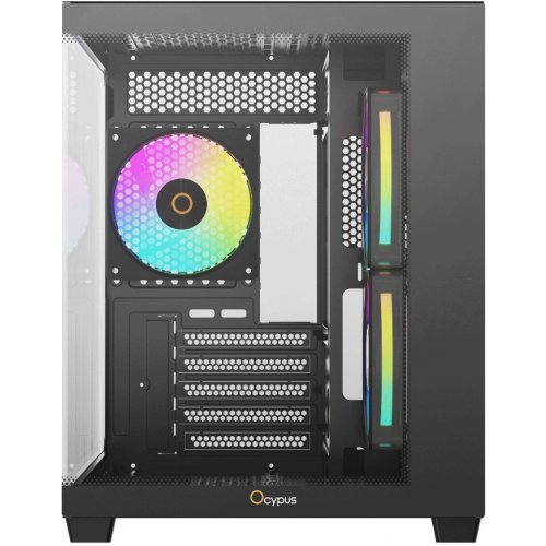 Корпус Ocypus Gamma C54 Tempered Glass без БЖ (GAMMA-C54-BKD300XX-GL) Black купити в Україні: Київ, Львів, Хмельницький, Тернопіль, Івано-Франківськ | Перевірка сумісності, низька ціна, відгуки, характеристики від TELEMART фото