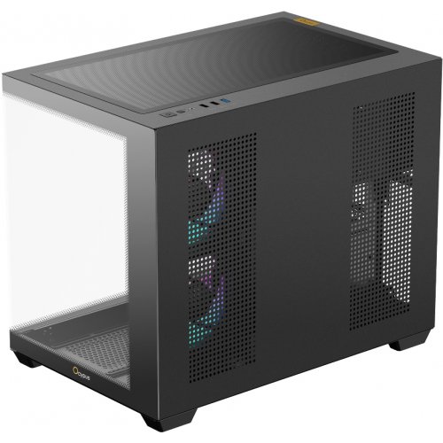 Корпус Ocypus Gamma C54 Tempered Glass без БЖ (GAMMA-C54-BKD300XX-GL) Black купити в Україні: Київ, Львів, Хмельницький, Тернопіль, Івано-Франківськ | Перевірка сумісності, низька ціна, відгуки, характеристики від TELEMART фото