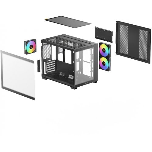 Корпус Ocypus Gamma C54 Tempered Glass без БЖ (GAMMA-C54-BKD300XX-GL) Black купити в Україні: Київ, Львів, Хмельницький, Тернопіль, Івано-Франківськ | Перевірка сумісності, низька ціна, відгуки, характеристики від TELEMART фото