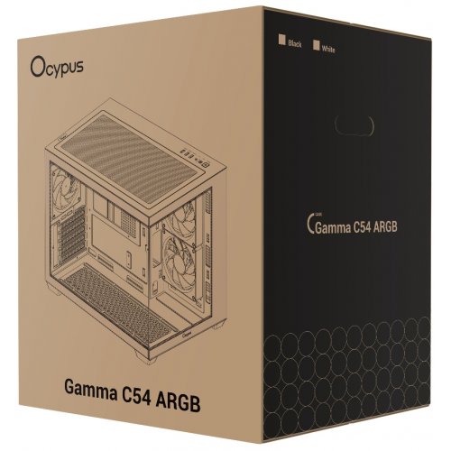 Корпус Ocypus Gamma C54 Tempered Glass без БЖ (GAMMA-C54-BKD300XX-GL) Black купити в Україні: Київ, Львів, Хмельницький, Тернопіль, Івано-Франківськ | Перевірка сумісності, низька ціна, відгуки, характеристики від TELEMART фото