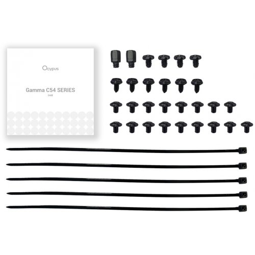 Корпус Ocypus Gamma C54 Tempered Glass без БЖ (GAMMA-C54-BKD300XX-GL) Black купити в Україні: Київ, Львів, Хмельницький, Тернопіль, Івано-Франківськ | Перевірка сумісності, низька ціна, відгуки, характеристики від TELEMART фото