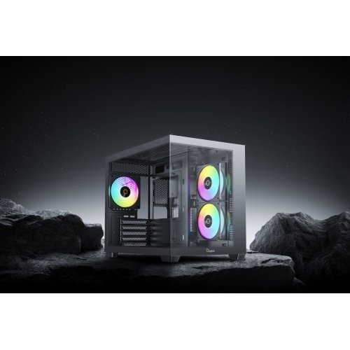 Корпус Ocypus Gamma C54 Tempered Glass без БЖ (GAMMA-C54-BKD300XX-GL) Black купити в Україні: Київ, Львів, Хмельницький, Тернопіль, Івано-Франківськ | Перевірка сумісності, низька ціна, відгуки, характеристики від TELEMART фото