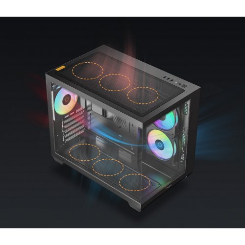 Корпус Ocypus Gamma C54 Tempered Glass без БЖ (GAMMA-C54-BKD300XX-GL) Black купити в Україні: Київ, Львів, Хмельницький, Тернопіль, Івано-Франківськ | Перевірка сумісності, низька ціна, відгуки, характеристики від TELEMART фото