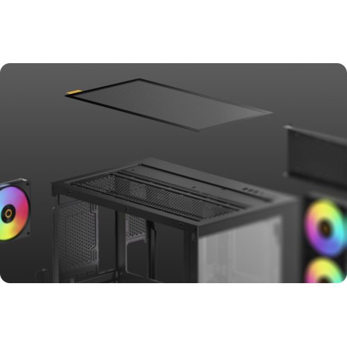 Корпус Ocypus Gamma C54 Tempered Glass без БЖ (GAMMA-C54-BKD300XX-GL) Black купити в Україні: Київ, Львів, Хмельницький, Тернопіль, Івано-Франківськ | Перевірка сумісності, низька ціна, відгуки, характеристики від TELEMART фото