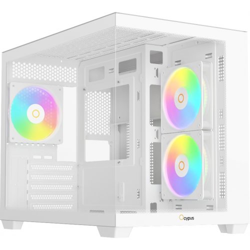 Корпус Ocypus Gamma C54 Tempered Glass без БЖ (GAMMA-C54-WHD300XX-GL) White купити в Україні: Київ, Львів, Хмельницький, Тернопіль, Івано-Франківськ | Перевірка сумісності, низька ціна, відгуки, характеристики від TELEMART фото