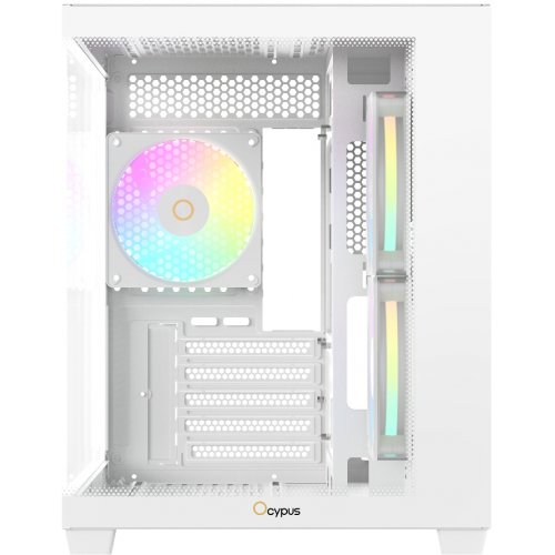 Корпус Ocypus Gamma C54 Tempered Glass без БЖ (GAMMA-C54-WHD300XX-GL) White купити в Україні: Київ, Львів, Хмельницький, Тернопіль, Івано-Франківськ | Перевірка сумісності, низька ціна, відгуки, характеристики від TELEMART фото