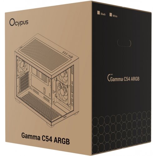 Корпус Ocypus Gamma C54 Tempered Glass без БЖ (GAMMA-C54-WHD300XX-GL) White купити в Україні: Київ, Львів, Хмельницький, Тернопіль, Івано-Франківськ | Перевірка сумісності, низька ціна, відгуки, характеристики від TELEMART фото
