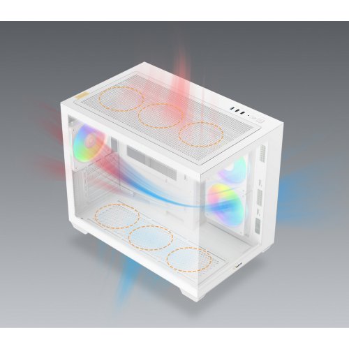 Корпус Ocypus Gamma C54 Tempered Glass без БЖ (GAMMA-C54-WHD300XX-GL) White купити в Україні: Київ, Львів, Хмельницький, Тернопіль, Івано-Франківськ | Перевірка сумісності, низька ціна, відгуки, характеристики від TELEMART фото