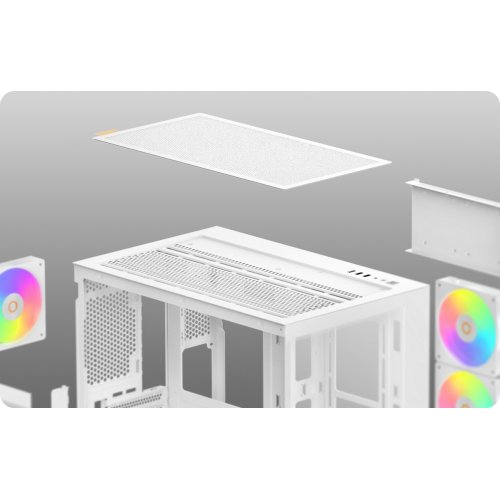 Корпус Ocypus Gamma C54 Tempered Glass без БЖ (GAMMA-C54-WHD300XX-GL) White купити в Україні: Київ, Львів, Хмельницький, Тернопіль, Івано-Франківськ | Перевірка сумісності, низька ціна, відгуки, характеристики від TELEMART фото