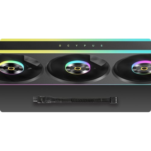 Кулер для корпуса Ocypus Sigma F36 (SIGMA-F36-BK3AM00X-GL) Black купить в Украине: Киев, Днепр, Харьков, Одесса  | Проверка совместимости, низкая цена, отзывы, характеристики от TELEMART фото