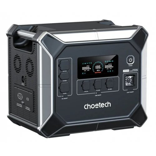 Зарядная станция Choetech BS067 without WiFi/Bluetooth 2400W 2048Wh купить в Украине: Киев, Днепр, Харьков, Одесса  | Низкая цена, отзывы, характеристики от TELEMART фото