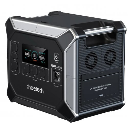 Зарядная станция Choetech BS067 without WiFi/Bluetooth 2400W 2048Wh купить в Украине: Киев, Днепр, Харьков, Одесса  | Низкая цена, отзывы, характеристики от TELEMART фото