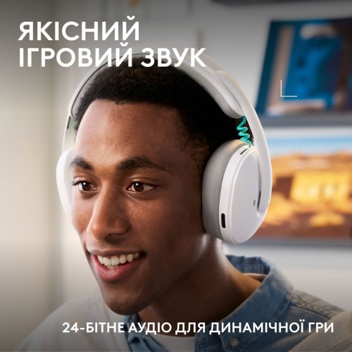 Уценка наушники Logitech G325 Lightspeed Wireless (981-001531) White (Вскрытая упаковка, 873475) купить в Украине: Киев, Днепр, Харьков, Одесса  | Низкая цена, отзывы, характеристики от TELEMART фото