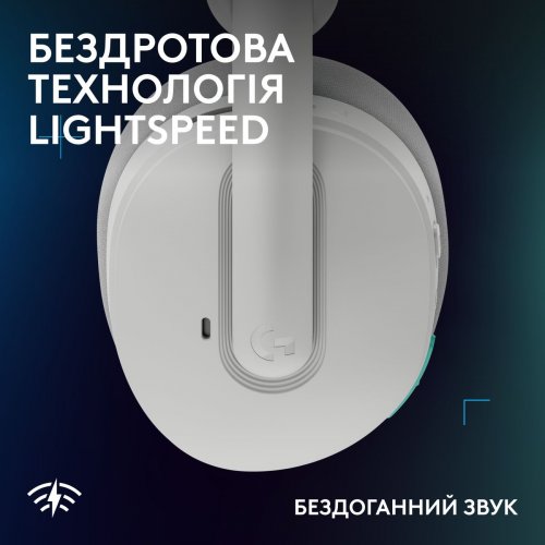 Уценка наушники Logitech G325 Lightspeed Wireless (981-001531) White (Вскрытая упаковка, 873475) купить в Украине: Киев, Днепр, Харьков, Одесса  | Низкая цена, отзывы, характеристики от TELEMART фото