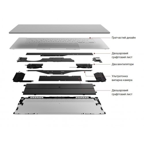 Ноутбук Asus Zenbook S 16 UM5606GA-SS201X (90NB17H5-M009H0) Antrim Gray купить в Украине: Киев, Днепр, Харьков, Одесса  | Низкая цена, отзывы, характеристики от TELEMART фото