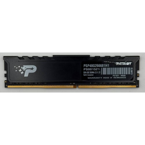 Озп Patriot DDR4 8GB 2666Mhz Signature Line (PSD48G266681) (Відновлено продавцем, 873512) купити в Україні: Київ, Львів, Хмельницький, Тернопіль, Івано-Франківськ | Перевірка сумісності, низька ціна, відгуки, характеристики від TELEMART фото