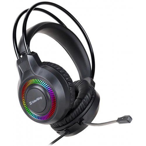 Наушники ColorWay GlowCore RGB (CW-HPG02BK) Black купить в Украине: Киев, Днепр, Харьков, Одесса  | Низкая цена, отзывы, характеристики от TELEMART фото