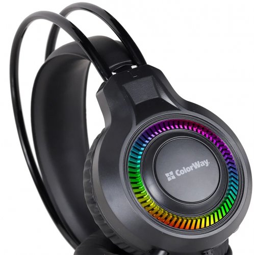 Наушники ColorWay GlowCore RGB (CW-HPG02BK) Black купить в Украине: Киев, Днепр, Харьков, Одесса  | Низкая цена, отзывы, характеристики от TELEMART фото