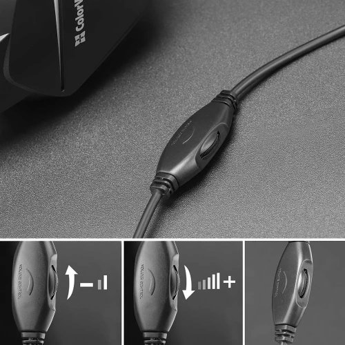 Навушники ColorWay Bloodwave LED (CW-HPG01BK) Black купити в Україні: Київ, Львів, Хмельницький, Тернопіль, Івано-Франківськ | Низька ціна, відгуки, характеристики від TELEMART фото