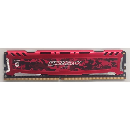 Озп Crucial DDR4 8GB 3000Mhz Ballistix Sport LT Red (BLS8G4D30AESEK) (Відновлено продавцем, 873539) купити в Україні: Київ, Львів, Хмельницький, Тернопіль, Івано-Франківськ | Перевірка сумісності, низька ціна, відгуки, характеристики від TELEMART фото