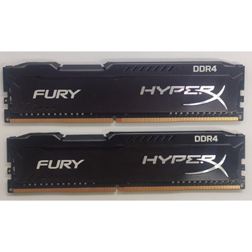 Озп HyperX DDR4 16GB (2x8GB) 2666Mhz FURY Black (HX426C16FB2K2/16) (Відновлено продавцем, 873548) купити в Україні: Київ, Львів, Хмельницький, Тернопіль, Івано-Франківськ | Перевірка сумісності, низька ціна, відгуки, характеристики від TELEMART фото