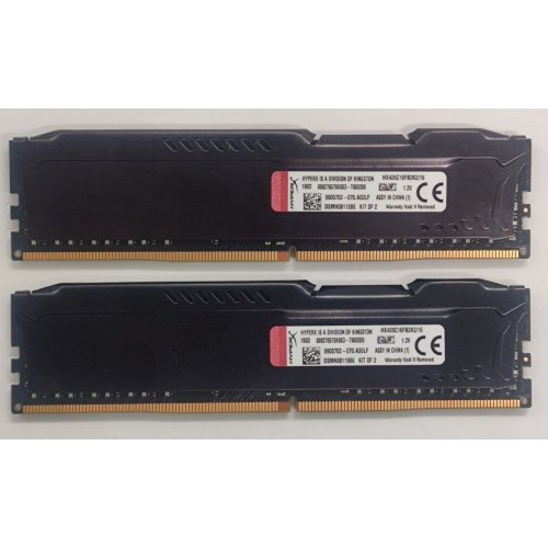 Озп HyperX DDR4 16GB (2x8GB) 2666Mhz FURY Black (HX426C16FB2K2/16) (Відновлено продавцем, 873548) купити в Україні: Київ, Львів, Хмельницький, Тернопіль, Івано-Франківськ | Перевірка сумісності, низька ціна, відгуки, характеристики від TELEMART фото