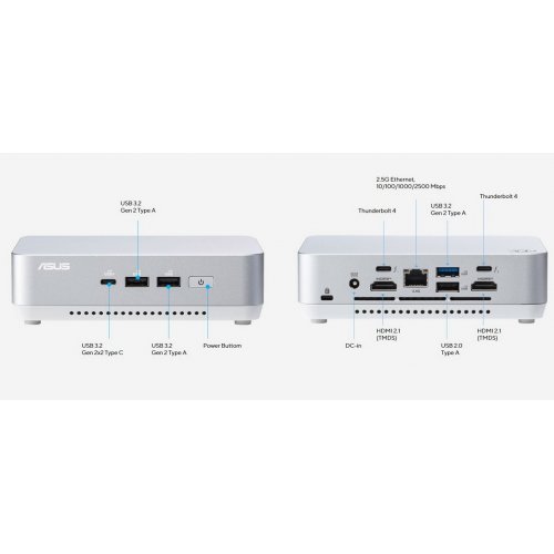 Неттоп Asus NUC 14 Pro+ RNUC14RVSU700002I (90AR0051-M000A0) Silver купить в Украине: Киев, Днепр, Харьков, Одесса  | Низкая цена, отзывы, характеристики от TELEMART фото