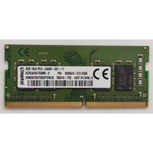 Озп Kingston SODIMM DDR4 8GB 2400Mhz (KCP424SS8/8) (Відновлено продавцем, 873830) купити в Україні: Київ, Львів, Хмельницький, Тернопіль, Івано-Франківськ | Перевірка сумісності, низька ціна, відгуки, характеристики від TELEMART фото