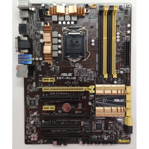 Материнская плата Asus Z87-PLUS (s1150, Intel Z87) (Восстановлено продавцом, 874005) купить в Украине: Киев, Днепр, Харьков, Одесса  | Проверка совместимости, низкая цена, отзывы, характеристики от TELEMART фото