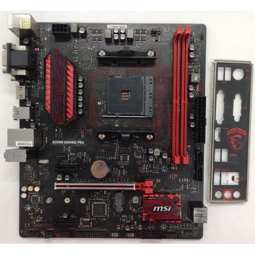 Материнская плата MSI B350M GAMING PRO (sAM4, AMD B350) (Восстановлено продавцом, 874023) купить в Украине: Киев, Днепр, Харьков, Одесса  | Проверка совместимости, низкая цена, отзывы, характеристики от TELEMART фото