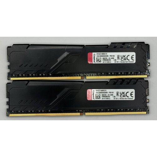 Озп Kingston DDR4 16GB (2x8GB) 3200Mhz FURY Beast Black (KF432C16BBK2/16) (Відновлено продавцем, 874155) купити в Україні: Київ, Львів, Хмельницький, Тернопіль, Івано-Франківськ | Перевірка сумісності, низька ціна, відгуки, характеристики від TELEMART фото