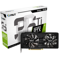 Видеокарта Palit GeForce RTX 3060 Ti Dual V1 8192MB (NE6306T019P2-190AD) LHR (Восстановлено продавцом, 874160)