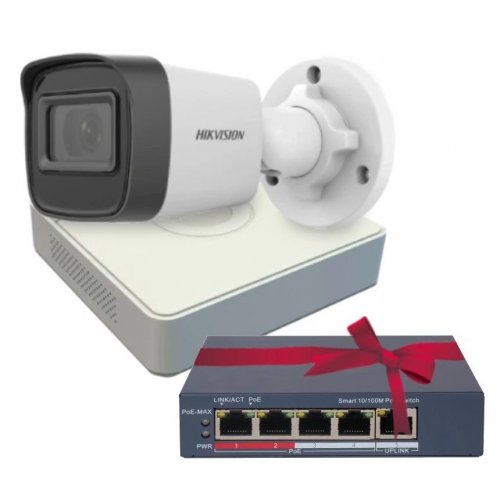 Комплект Hikvision DS-2CD1041G0-I 4MP 2.8mm (99-10033866) купити в Україні: Київ, Львів, Хмельницький, Тернопіль, Івано-Франківськ | Низька ціна, відгуки, характеристики від TELEMART фото