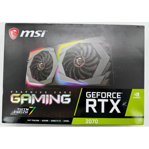 Відеокарта MSI GeForce RTX 2070 GAMING 8192MB (RTX 2070 GAMING 8G) (Відновлено продавцем, 874440) купити в Україні: Київ, Львів, Хмельницький, Тернопіль, Івано-Франківськ | Перевірка сумісності, низька ціна, відгуки, характеристики від TELEMART фото