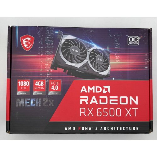 Видеокарта MSI Radeon RX 6500 XT MECH 2X OC 4096MB (RX 6500 XT MECH 2X 4G OC) (Восстановлено продавцом, 874511) купить в Украине: Киев, Днепр, Харьков, Одесса  | Проверка совместимости, низкая цена, отзывы, характеристики от TELEMART фото