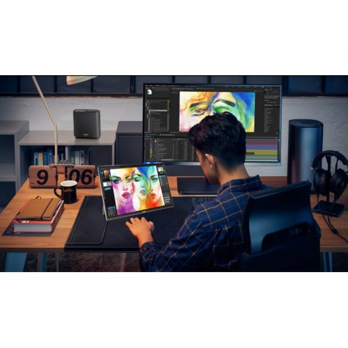 Монитор Asus 16" ZenScreen MQ16FC (90LM0CNV-B01N71) Black купить в Украине: Киев, Днепр, Харьков, Одесса  | Низкая цена, отзывы, характеристики от TELEMART фото