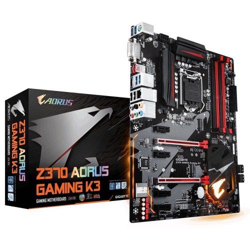 Материнська плата Gigabyte Z370 AORUS Gaming K3 (s1151, Intel Z370) (Відновлено продавцем, 874685) купити в Україні: Київ, Львів, Хмельницький, Тернопіль, Івано-Франківськ | Перевірка сумісності, низька ціна, відгуки, характеристики від TELEMART фото