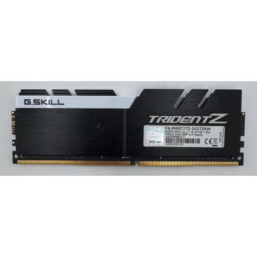 Озп G.Skill DDR4 16GB 3600Mhz Trident Z (F4-3600C17D-32GTZKW) (Відновлено продавцем, 874710) купити в Україні: Київ, Львів, Хмельницький, Тернопіль, Івано-Франківськ | Перевірка сумісності, низька ціна, відгуки, характеристики від TELEMART фото