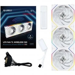 Набор кулеров для корпуса Lian Li Uni Fan TL Wireless 120 Reverse Blade 3 in 1 (G99.12RTL1W3W.00) White