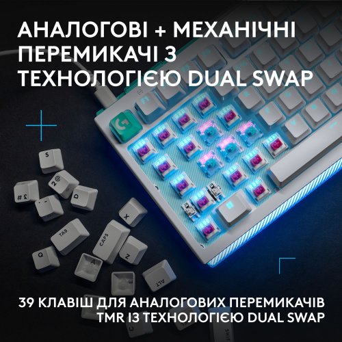 Клавиатура Logitech G512 X Mechanical Tactile (920-013955) White купить в Украине: Киев, Днепр, Харьков, Одесса  | Низкая цена, отзывы, характеристики от TELEMART фото