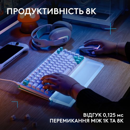 Клавиатура Logitech G512 X Mechanical Tactile (920-013955) White купить в Украине: Киев, Днепр, Харьков, Одесса  | Низкая цена, отзывы, характеристики от TELEMART фото
