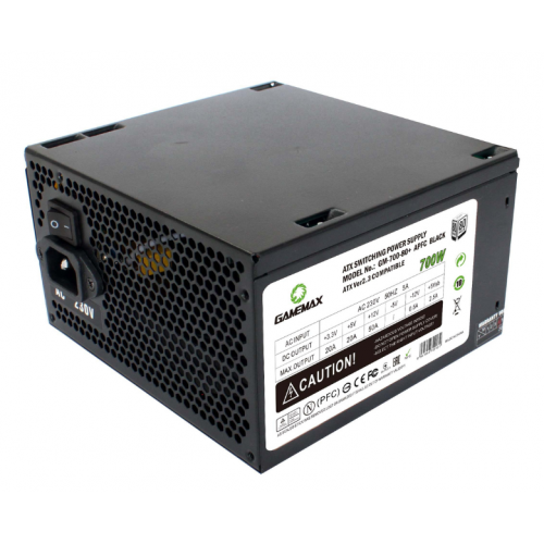 Уценка блок питания GAMEMAX GM-700 APFC 700W (GM-700 80+ APFC BLACK) (Вскрытая упаковка, 874842) купить в Украине: Киев, Днепр, Харьков, Одесса  | Проверка совместимости, низкая цена, отзывы, характеристики от TELEMART фото